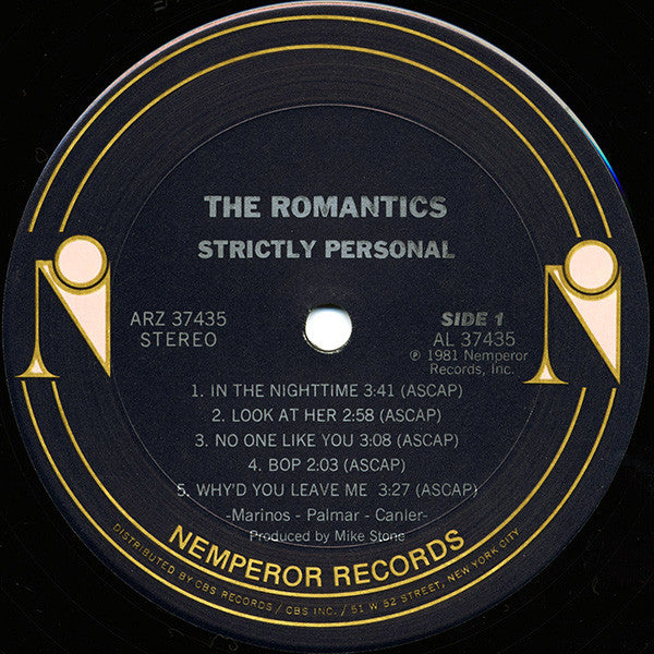 The Romantics : Strictly Personal (LP, Album, Pit)