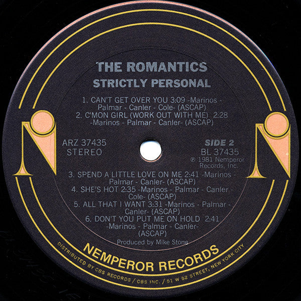 The Romantics : Strictly Personal (LP, Album, Pit)
