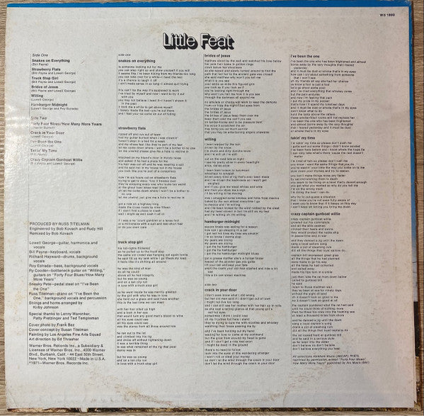 Little Feat : Little Feat (LP, Album, RE, Jac)