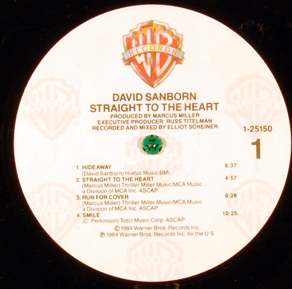 David Sanborn : Straight To The Heart (LP, Album, Spe)