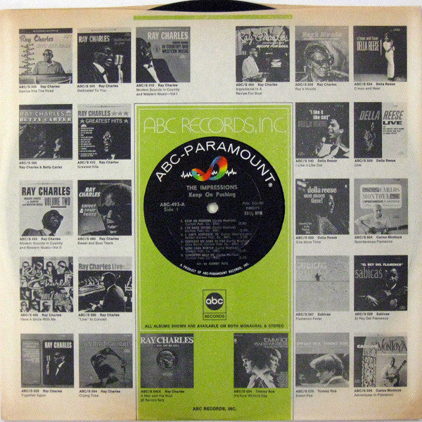The Impressions : Keep On Pushing (LP, Album, Mono)