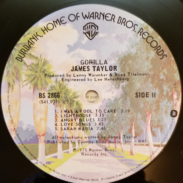James Taylor (2) : Gorilla (LP, Album, Jac)