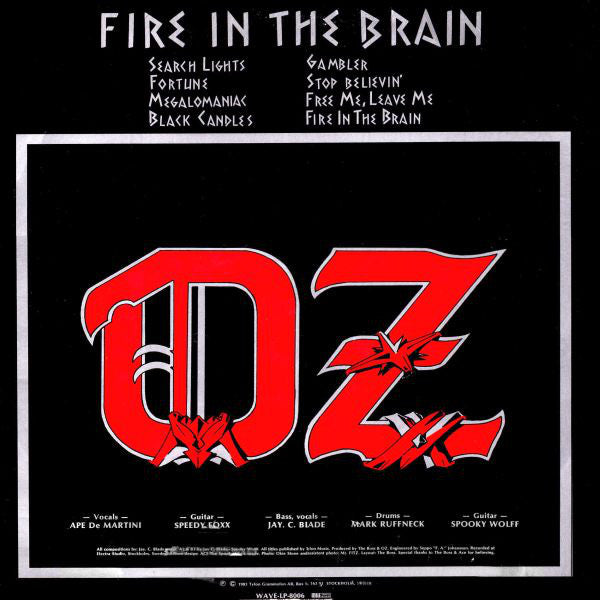 Oz (15) : Fire In The Brain (LP, Album)
