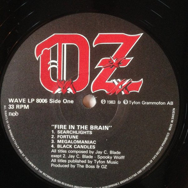 Oz (15) : Fire In The Brain (LP, Album)