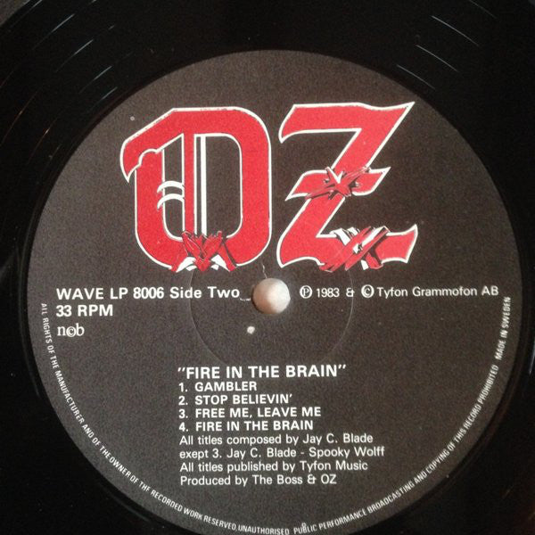 Oz (15) : Fire In The Brain (LP, Album)