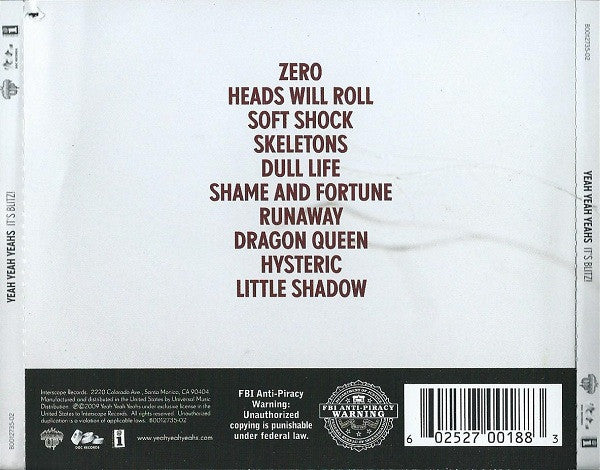 Yeah Yeah Yeahs : It's Blitz! (CD, Album)