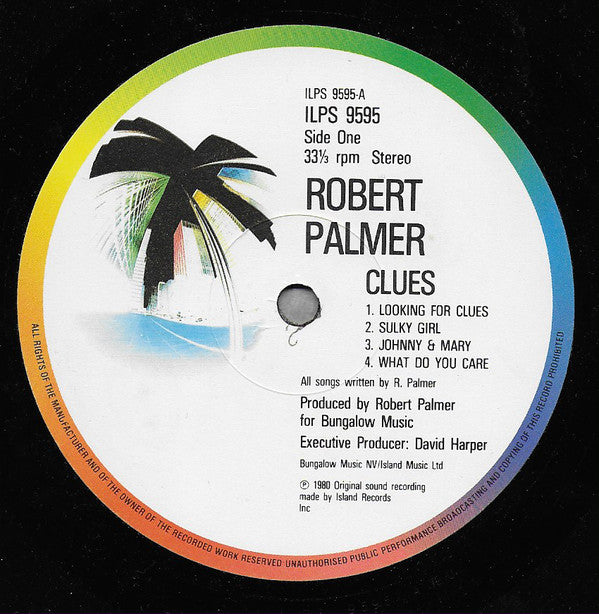 Robert Palmer : Clues (LP, Album, Rai)