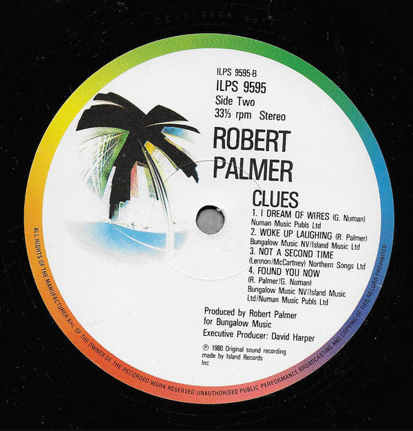 Robert Palmer : Clues (LP, Album, Rai)