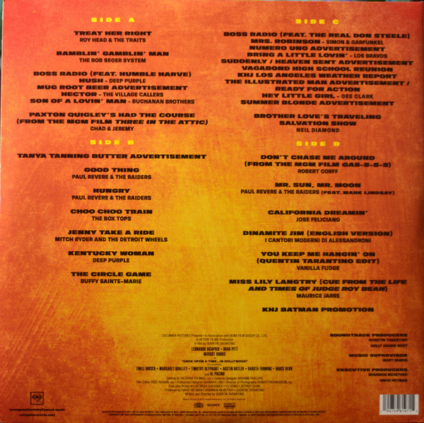 Various : Quentin Tarantino's Once Upon A Time In Hollywood (Original Motion Picture Soundtrack) (2xLP, Comp)
