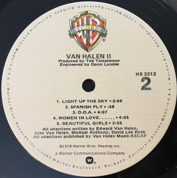 Van Halen : Van Halen II (LP, Album, Jac)