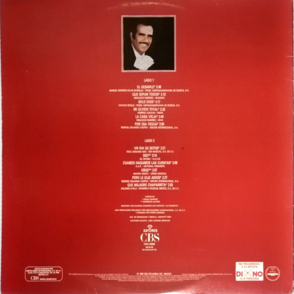 Vicente Fernandez : Mientras Ustedes No Dejen De Aplaudir ... (LP, Album, Est)