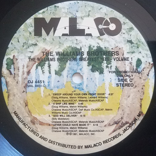 The Williams Brothers (2) : Greatest Hits - Volume 1 (2xLP, Comp, Promo)