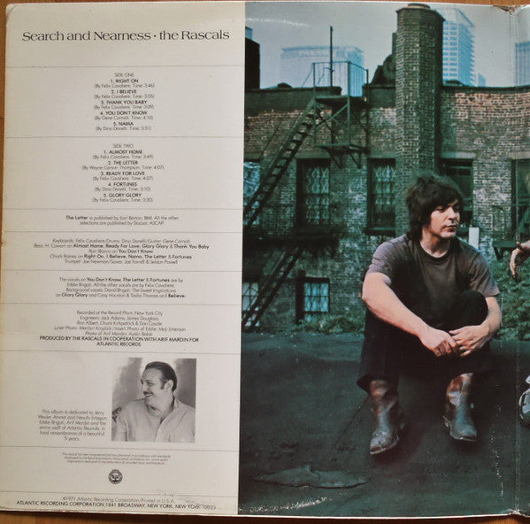 The Rascals : Search And Nearness (LP, Album, PR,)