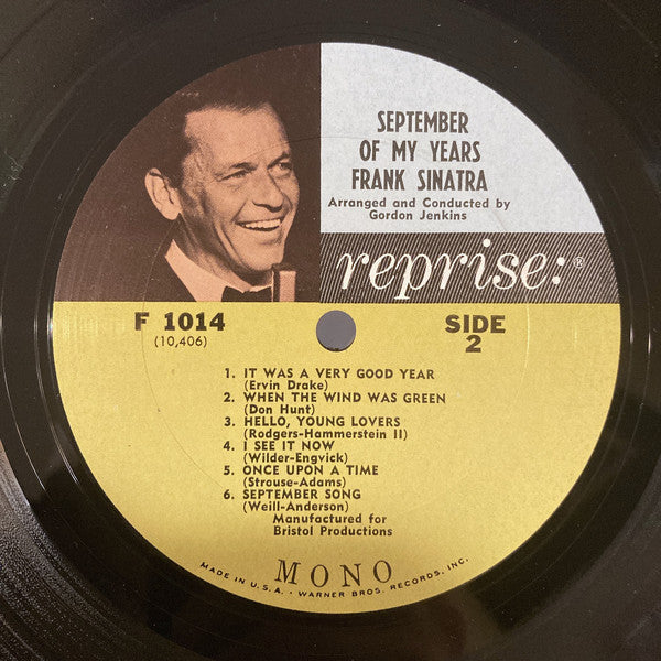 Frank Sinatra : September Of My Years (LP, Album, Mono, CTH)