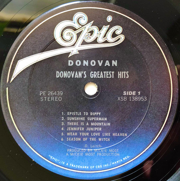 Donovan : Donovan's Greatest Hits (LP, Comp, RE, Pit)