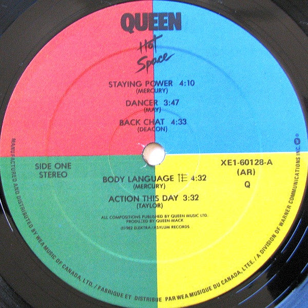 Queen : Hot Space (LP, Album, Qua)