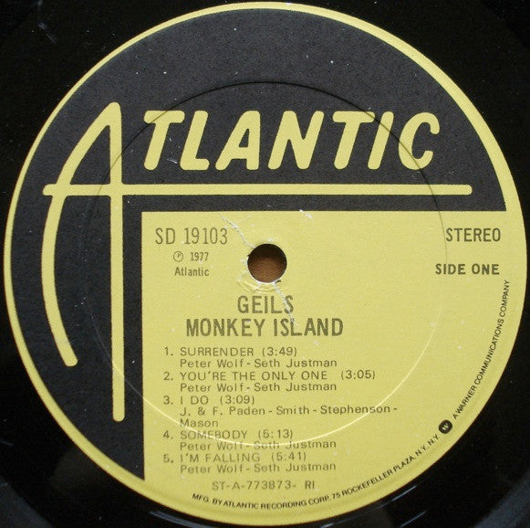 The J. Geils Band : Monkey Island (LP, Album, RI )