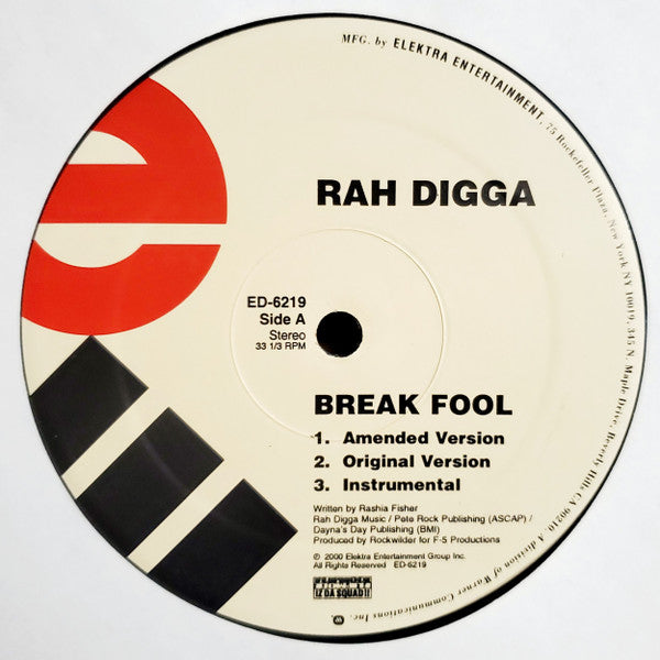 Rah Digga : Break Fool (12", Single)
