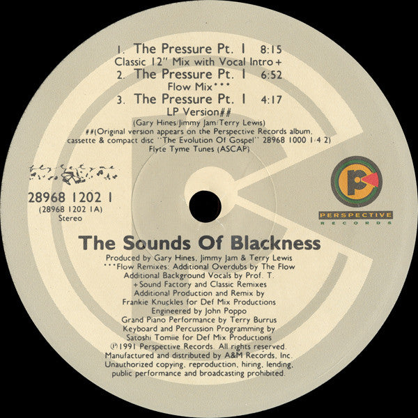 Sounds Of Blackness : The Pressure (Pt. 1) (12")