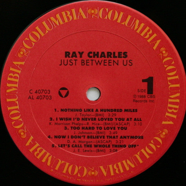 Ray Charles : Just Between Us (LP, Album, Car)