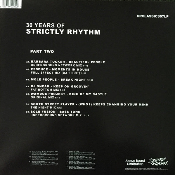 Various : 30 Years Of Strictly Rhythm Part Two (2x12", Comp, Ltd, RP, Cle)