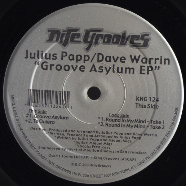 Julius Papp & Dave Warrin : Groove Asylum EP (12", EP)