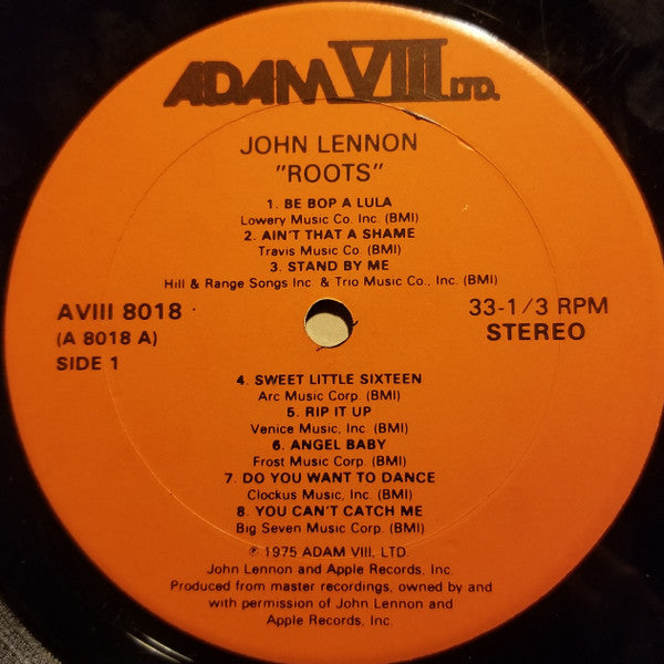 John Lennon : Roots (Sings The Great Rock & Roll Hits) (LP, Album, Comp, Unofficial, Bel)