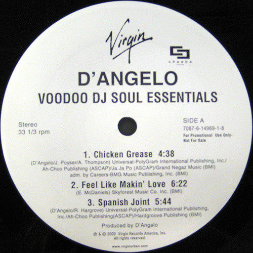 D'Angelo : Voodoo DJ Soul Essentials (12", Ltd, Promo)