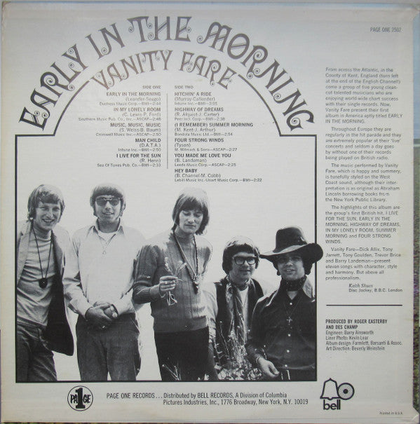 Vanity Fare : Early In The Morning (LP, Album, Bes)