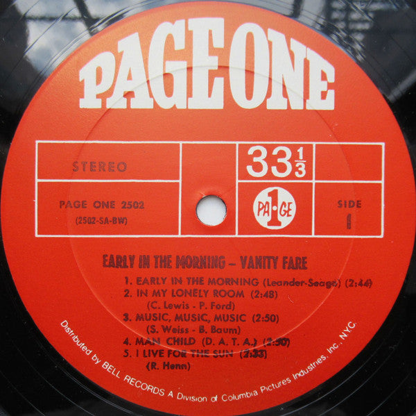 Vanity Fare : Early In The Morning (LP, Album, Bes)