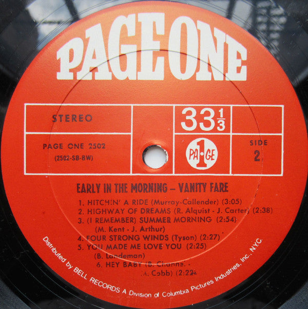 Vanity Fare : Early In The Morning (LP, Album, Bes)