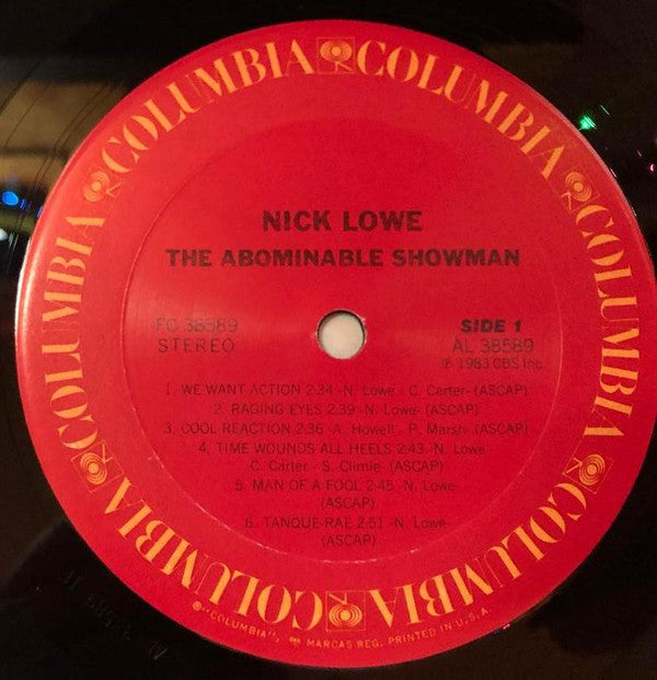 Nick Lowe : The Abominable Showman (LP, Album, Car)