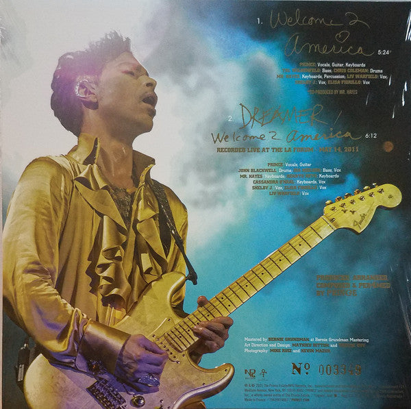 Prince : Welcome 2 America (7", Single, Ltd, Num, Gol)
