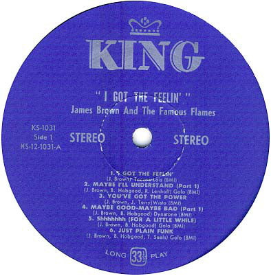 James Brown & The Famous Flames : I Got The Feelin' (LP, Album)