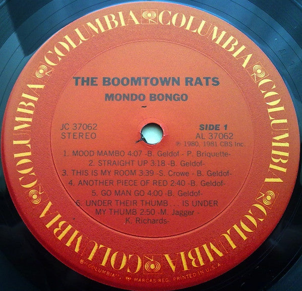 The Boomtown Rats : Mondo Bongo (LP, Album, Ter)