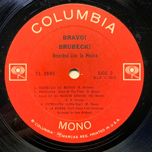 The Dave Brubeck Quartet : Bravo! Brubeck! (LP, Album, Mono)