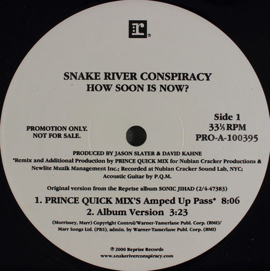 Snake River Conspiracy : How Soon Is Now? (2x12", Promo)