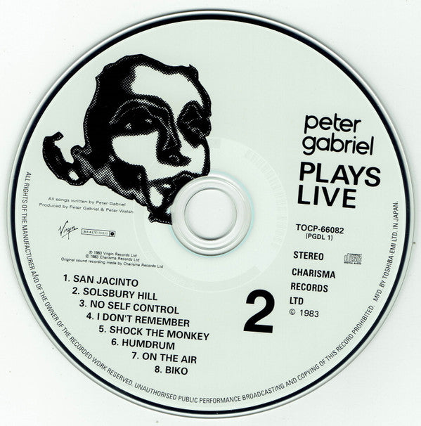 Peter Gabriel = Peter Gabriel : Plays Live = プレイズ・ライブ (2xCD, Album, Ltd, RE, RM, Pap)