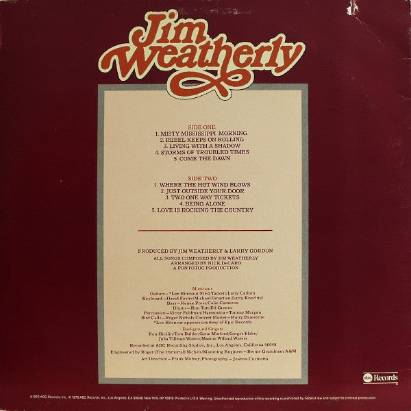 Jim Weatherly : Pictures & Rhymes (LP, Album)