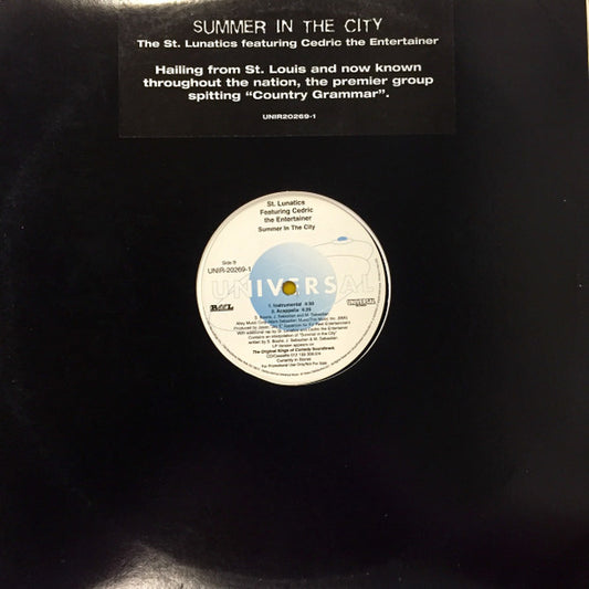 St. Lunatics Feat Cedric The Entertainer : Summer In The City (12", Promo)
