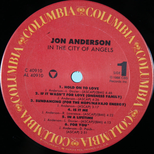 Jon Anderson : In The City Of Angels (LP, Album)
