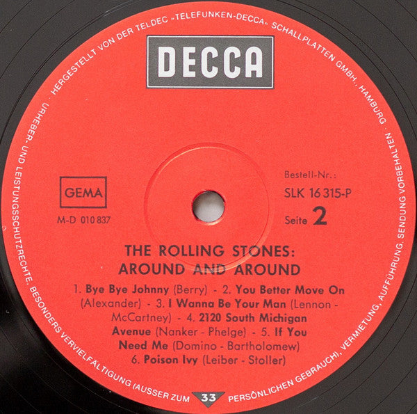 The Rolling Stones : Around And Around (LP, Comp, Mono, RE)