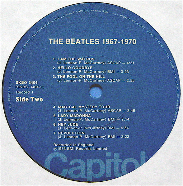The Beatles : 1967-1970 (2xLP, Comp, RE, Los)