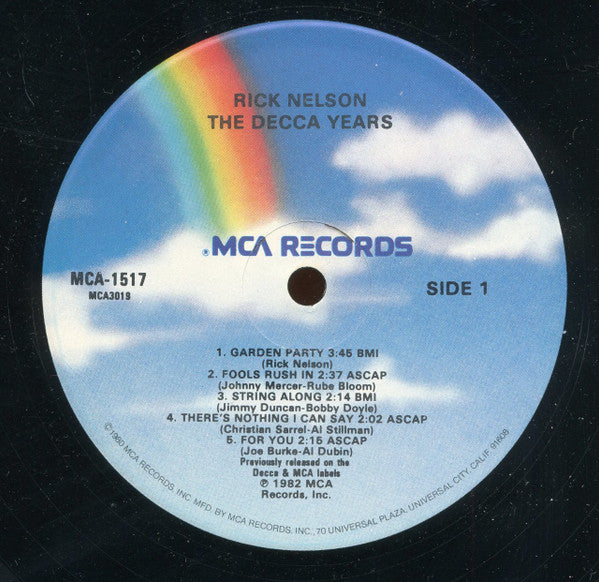 Ricky Nelson (2) : The Decca Years (LP, Comp)