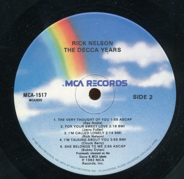 Ricky Nelson (2) : The Decca Years (LP, Comp)