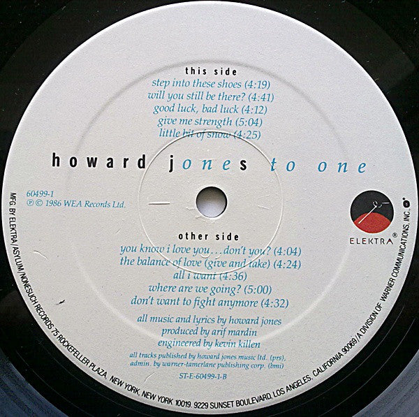 Howard Jones : One To One (LP, Album)