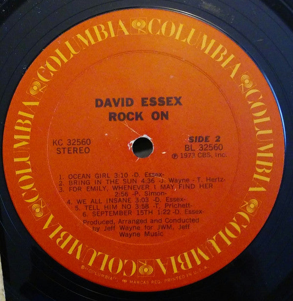 David Essex : Rock On (LP, Album, Pit)