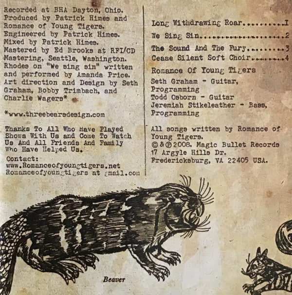 Romance Of Young Tigers : I Have Supped Full On Horrors (LP, Album)