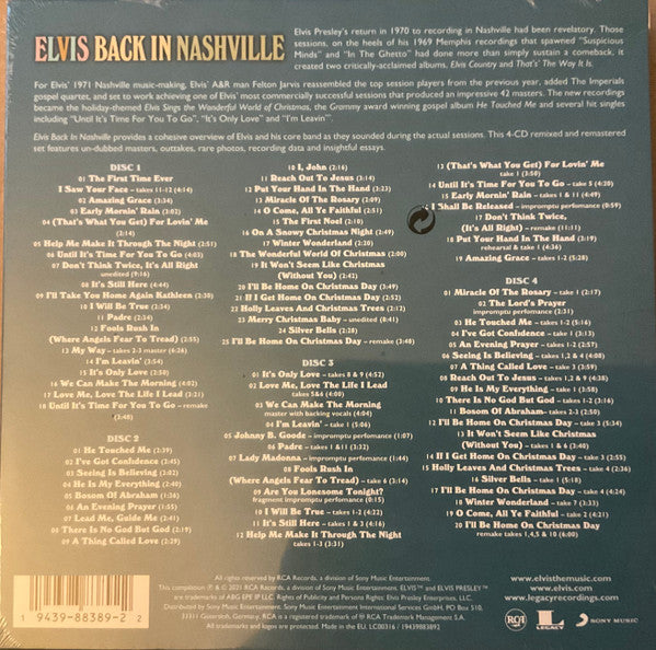 Elvis* : Elvis Back In Nashville  (4xCD, Comp, RM + Box, Dlx)