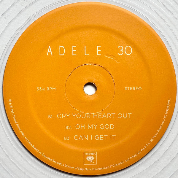 Adele (3) : 30 (2xLP, Album, Ltd, Cle)
